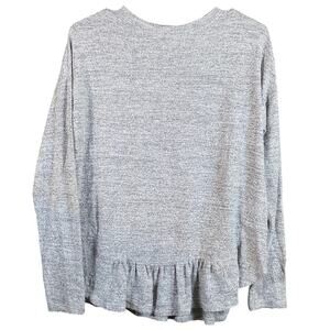 Banana Republic Womens Sweater Gray Long Sleeve Puplum Long Sleeve Stretch S
